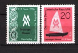 GERMANIA (DDR) 1956 &ndash; TARG LEIPZIG. SERIE NESTAMPILATA CU GUMA, F142, Nestampilat