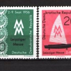 GERMANIA (DDR) 1956 – TARG LEIPZIG. SERIE NESTAMPILATA CU GUMA, F142