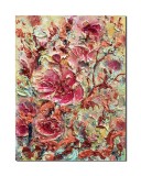 Cumpara ieftin Tablou impasto pictat manual, Flori de magnolie, 40x30cm acril pe panza in relief efect 3D, Kenny Varniote