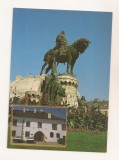RF115 - Carte Postala - Statuia si casa memoriala a lui Matei Corvin, necirculata