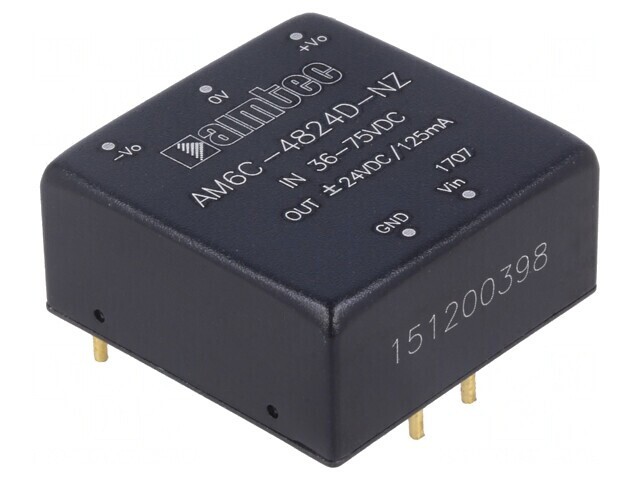 Convertor DC/DC 6W 36-75V la 24V/-24V