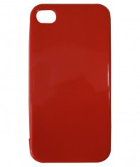 Husa silicon rosie pentru Apple iPhone 4/4S foto