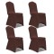 Gossi husa de scaun elastica, 4 buc., maro