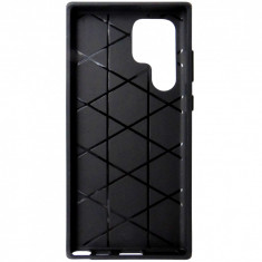 Husa tip capac spate Prio neagra, policarbonat si TPU, pentru Samsung Galaxy S22 Ultra 5G