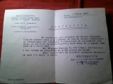 Adeverinta cu Antet 1947 Firma comert Petrol Moldonaphta Ploiesti