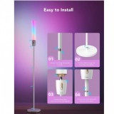 Lampadar LED Govee H6078 RGBICWW Cylinder, Wi-Fi + Bluetooth, 1500lumeni, Control Aplicatie, Sincronizare muzica