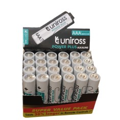 Set 24 baterii Alkaline AAA, LR03, Uniross Power plus