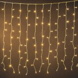 Instalație de Lumini Perdea, 400 LED, Alb Cald, Cablu Transparent, Extensibil, 500x200 cm, Oem