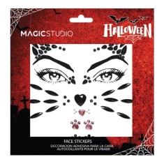Set autocolante stralucitoare pentru fata, Magic Studio, Halloween Face Gems, 85122