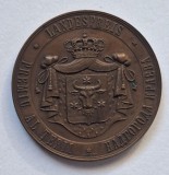 Medalia Premiu al Terii pt cultivarea vitelor cornute 1904 , in stare absolut impecabila , piesa perfecta de gradat. Cernauti , Bukovina , Bucovina