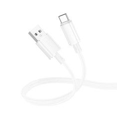 CABLU alimentare si date Borofone BX112, Fast Charging Data Cable pt. smartphone, USB la USB Type-C, 1m, alb 6941991116384 (timbru verde 0.18 lei)