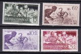 Guineea spaniola 1954 vanatoare fauna MI 299-302 MNH