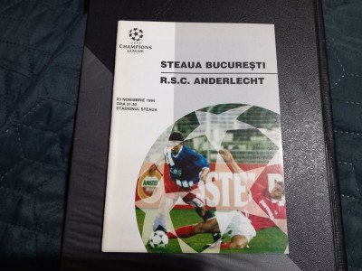 program Steaua - Anderlecht Bruxelles foto