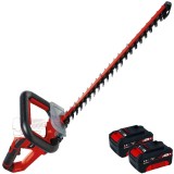 Einhell GE-CH 18/60 Li PXC + Twinpack - Masina de tuns gard viu 67 cm + Set 2 acumulatori Li-Ion 18 V 4 Ah