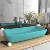 VidaXL Chiuvetă dreptunghiulară lux verde deschis 71x38 cm ceramică