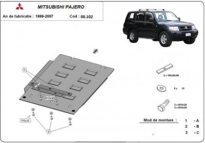 Scut metalic cutie de viteze Mitsubishi Pajero 3 (V60, V70) 1998-2007 foto