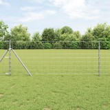 vidaXL Gard de c&acirc;mp 0.8x10 m din oțel galvanizat