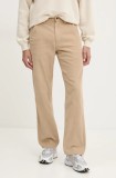 Vans pantaloni de catifea cord culoarea bej, drept, VN000HAP4MG1