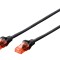 Cablu patch cord UTP Cat6 negru 2m