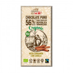 Ciocolata neagra bio cu scortisoara, 100g Chocolates Sole