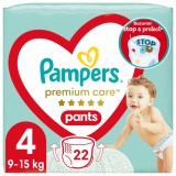 Scutece Pants Premium Care Nr.4 9-15kg, 22 bucati, Pampers