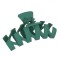 Clamă Păr Femei Zigzag, Plastic, Verde, 11cm