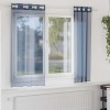 VidaXL Perdele Voile cu Oelii 2 buc Albastru Regal