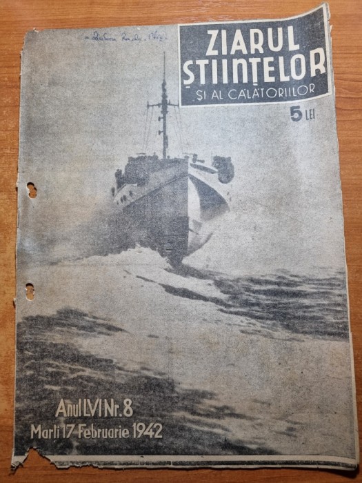 ziarul stiintelor si al calatoriilor 17 februarie 1942-armata romana in donesia