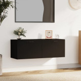 Dulap de perete, negru, 100x36,5x35 cm, lemn prelucrat, vidaXL