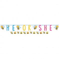 Banner decorativ pentru baby shower - He or She, 120395, 2 buc foto