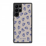 Husa Samsung Galaxy S22 Ultra - Skino Forever Love, inimi albastru bej