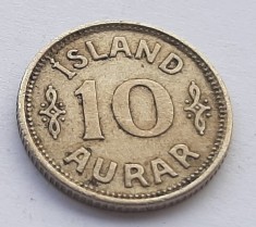 341. Moneda Islanda 10 aurar 1936 (tiraj 213.007 buc) foto