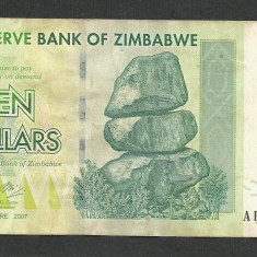 ZIMBABWE 10 DOLARI DOLLARS 2007 [22] P- 67 , VF