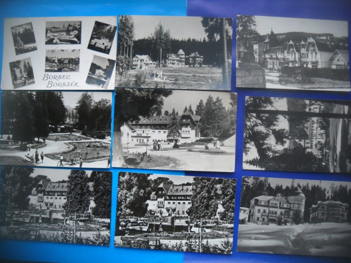 HOPCT LOT NR 190 BORSEC - JUD HARGHITA -9 CARTI POSTALE-RPR-CIRCULATE