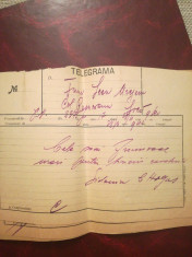 3 Telegrame trimise Sidonia Hogas, H.F. Rotman, L. Cugler fam L Mrejeru, Neamț foto