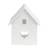 Candela Casuta portelan alb 7x8x9 cm