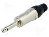 Conector jack, Jack 6,3mm, 2 contacte, tata, AMPHENOL - JM2P
