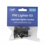 Aproape nou: Priza bricheta auto PNI Lighter 03 cu capac, 12V 15A, 24V 10A