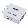 Convertor VGA la AV/RCA (3RCA) HDV-555, Mini Adaptor Video VGA2AV, Iesire Audio, Compatibil PC, Laptop, PS2, PS3, Xbox, Wii, DVD