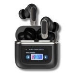 Cumpara ieftin Casti Wireless Bluetooth 5.3, Ecran Tactil, ANC, Autonomie 40h, Audio 3D, Microfon HD, IPX5, Equalizer, In-Ear, Compatibile Universal, Negru
