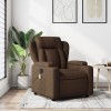 VidaXL Fotoliu de masaj rabatabil, maro, material textil 372419