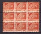 1946 - Mihai, bloc val. 80L cu eroare &amp;quot;LE&amp;quot; in loc de LEI