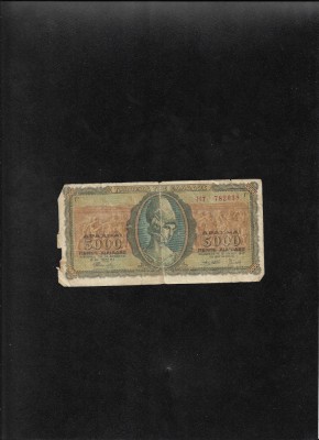 Grecia 5000 drahme drachmai 1943 seria782038 uzata foto