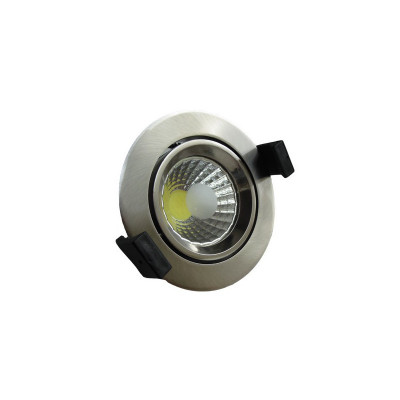 10W Lampa Spot LED COB rotunda, lumina alba &amp;ndash; INOX foto