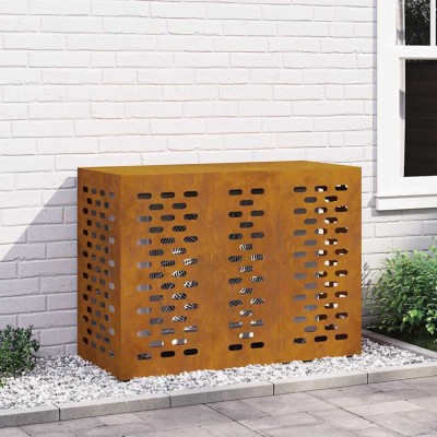 vidaXL Husă pentru aer condiționat Ruginit 110 x 50 x 80 cm 865910 foto
