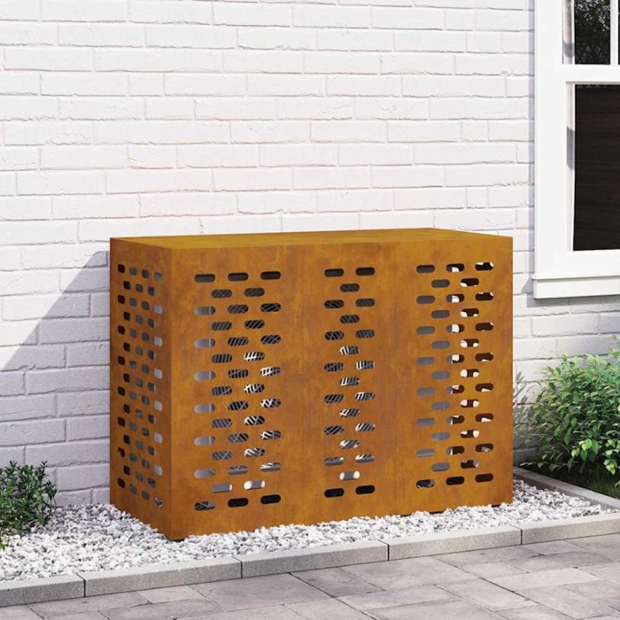 vidaXL Husă pentru aer condiționat Ruginit 110 x 50 x 80 cm 865910