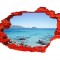 Autocolant decorativ, Gaura in perete, Multicolor, 85 cm, 678STC-2
