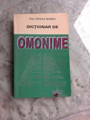 DICTIONAR DE OMONIME - DIANA MARIN foto