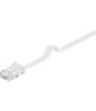 Cablu plat Cat6 UTP 15m 250MHz RJ45 cupru alb Goobay