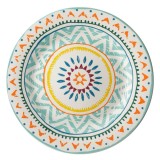 Farfurie Portelan cu Modele Aztec Colorate - Design Geometric, CMCLASS